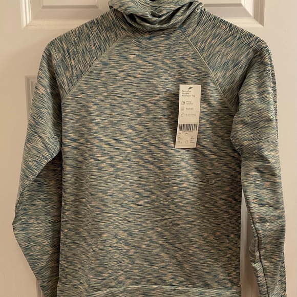 Sweaty Betty Spacedye Hooded Baselayer Top - NWT - Size Medium - Terrain Green - Picture 3 of 12